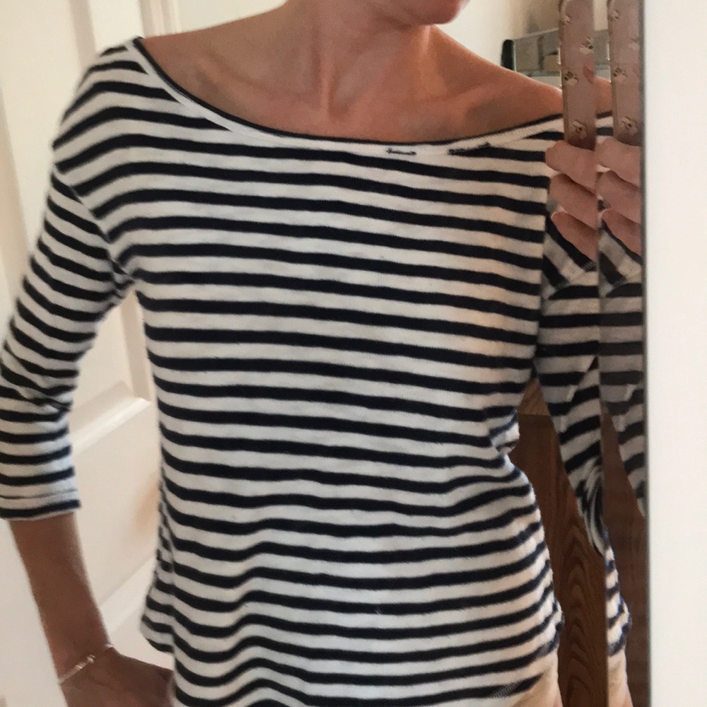 Blue & white striped aerie sweater